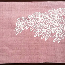 【数量限定・本格派・お手軽！・おトク！】あなたが描く！「季節を彩る日本の花木」の手染めカフェマット５枚セット 7枚目の画像