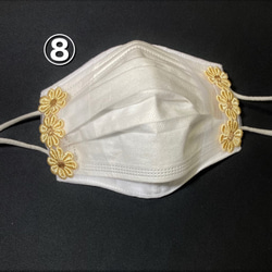 不織布マスクカバー(M､MS)  お肌に優しい　息がしやすく話しやすい　縦にノーズワイヤー入りの超立体　チュールレース 9枚目の画像