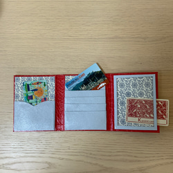 カードケース  カルトナージュ　3つ折り ピンク 7枚目の画像