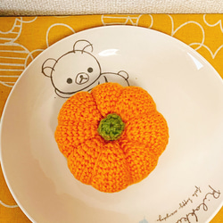 ハロウィンかぼちゃ　あみぐるみ野菜 2枚目の画像