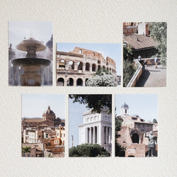 イタリア（ローマ）風景ポストカード 6枚セット 1枚目の画像