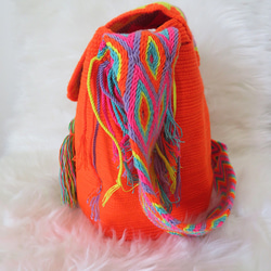 コロンビア産 ワユーバッグ ショルダー 刺繍 wayuu 民族 ボヘミアン 洗濯可能です レディース 女性用 3枚目の画像