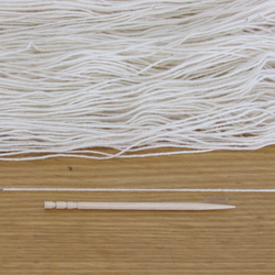 綿糸　16/3　かせ　きなり　約300ｇ（１かせ約100ｇ×3かせ）　 3枚目の画像