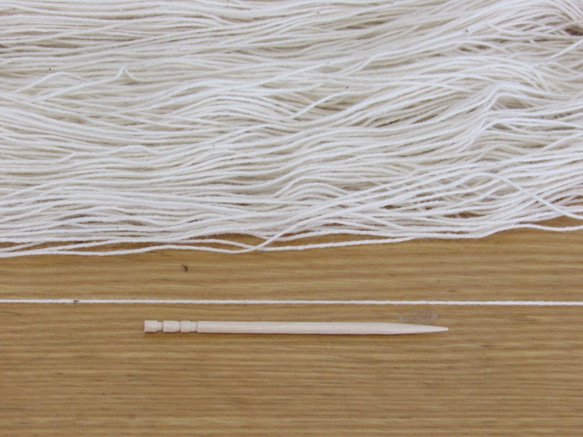 綿糸　16/3　かせ　きなり　約300ｇ（１かせ約100ｇ×3かせ）　 3枚目の画像
