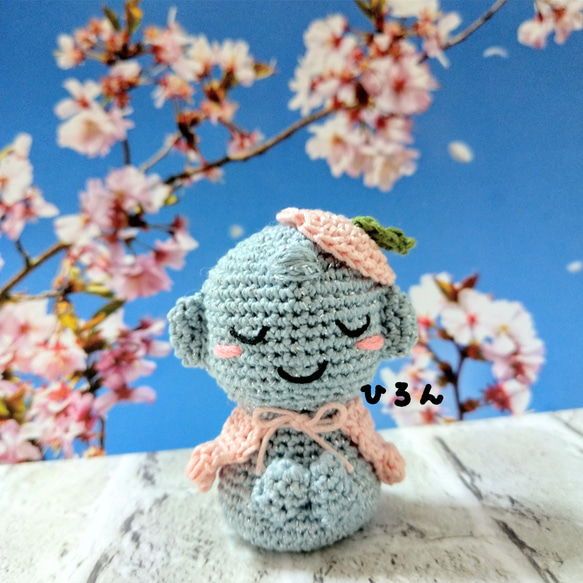 受注生産※❰桜のような桃のような？お地蔵ｼｬﾝ~お地蔵ｼｬﾝと共に爽やかな 