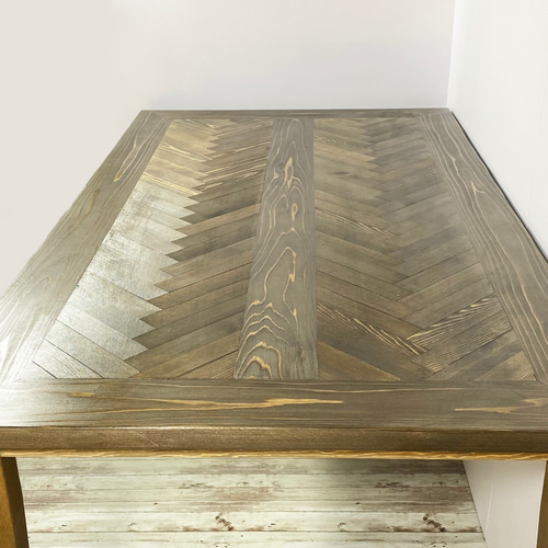 ヘリンボーンデザインセンターテーブル幅110cm センターテーブル 円形 ヘリンボーン柄 丸 幅60cm おしゃれ