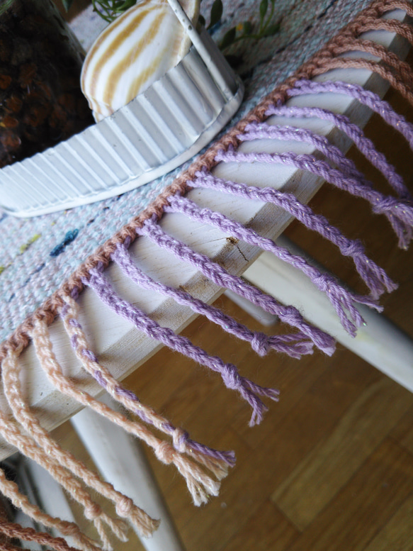 「手織り」★和紙と木綿のトロピカル☆マット☆ 3枚目の画像