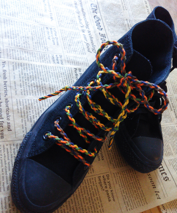 ★｢草木染めヘンプ｣のshoesコード(靴紐) 4枚目の画像