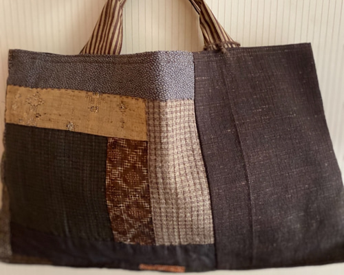 古布のパッチワークのバック エコバッグ・サブバッグ yuzu yuzu