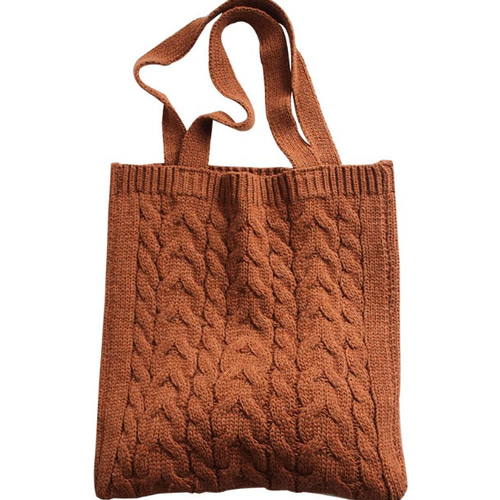 ハンドメイド ウール ニット バッグ 鞄 手編み トートバッグ