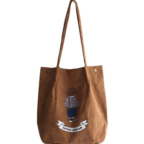 HUMAN MADE ショルダーバッグ コーデュロイ×キャンバス 受注制作】コーデュロイ秋冬新作バケットキャンバスバッグ