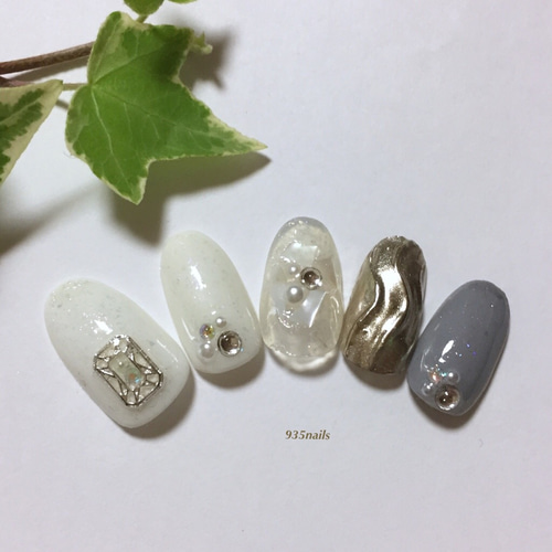 再販☆クロムネイル/シルバーネイル/V系ネイル/ミラーネイル/nails  