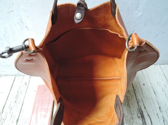 [ORZO] 神戶皮包 手提包 單肩 2wayBAG(S) 駝色 OR319 第5張的照片