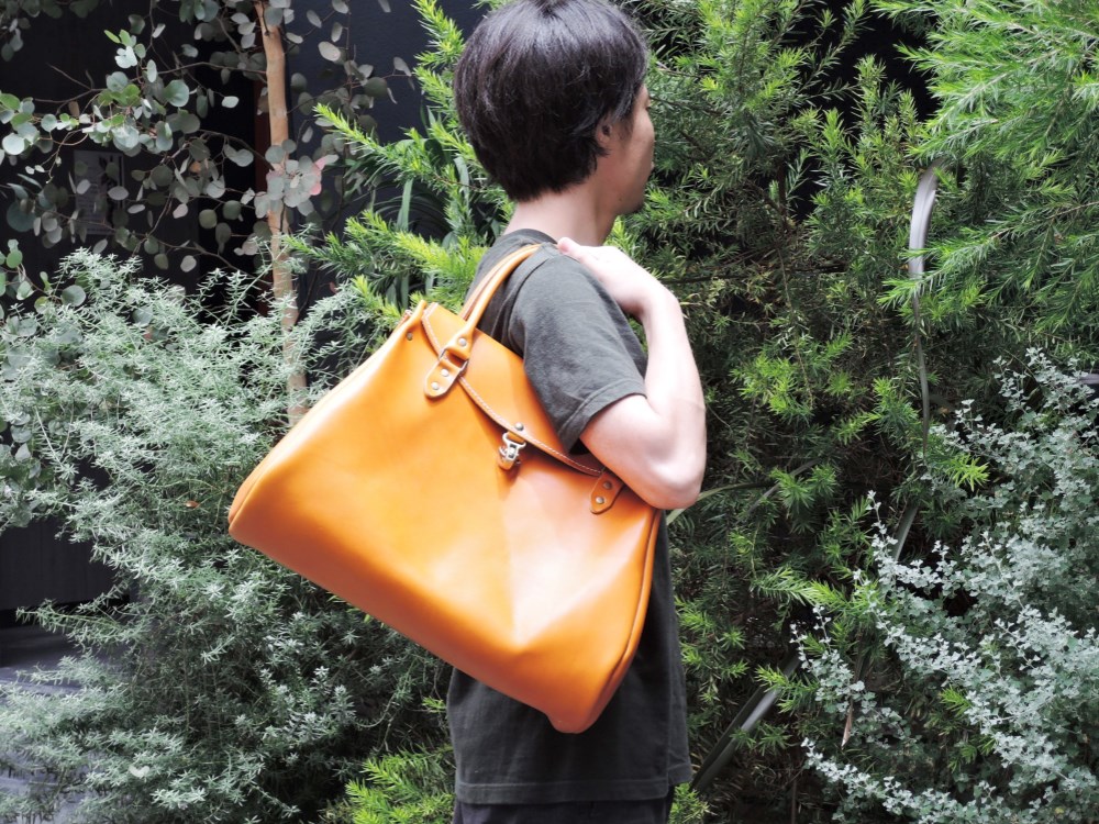 大容量 2way ボストンバッグ 栃木レザー マスタード【OR513tL】