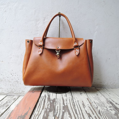 ≪A4対応≫ 2wayボストンバッグ 姫路レザー キャメル【OR313M 