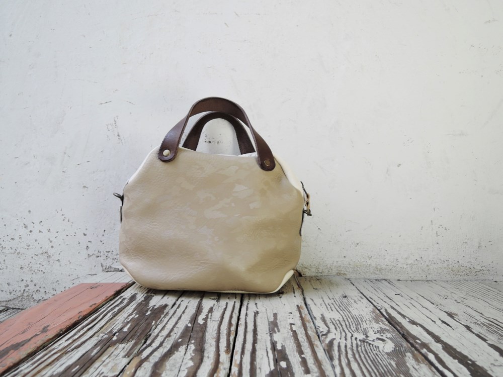 2way ボストンバッグ カモフラージュ型押し グレージュ×ホワイト【OR524p】 24,420円