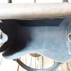 [ORZO]“福袋”“帶腰帶”神戶栃木皮革 2way 波士頓包（小）海軍藍 OR513 第4張的照片