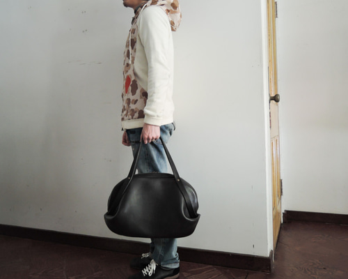 A4対応 ボストンバッグ 姫路レザー ネイビー【OR331L】 ボストンバッグ