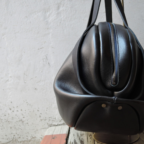 A4対応 ボストンバッグ 姫路レザー ネイビー【OR331L】 ボストンバッグ