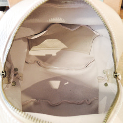 免費贈送幸運袋[含皮帶]神戶ORZO皮革手提包Round 2way波士頓＆淺棕色米色531pc 第5張的照片