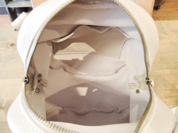 免費贈送幸運袋[含皮帶]神戶ORZO皮革手提包Round 2way波士頓＆淺棕色米色531pc 第5張的照片