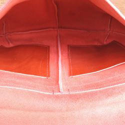 [ORZO] 神戶鞣革皮革包 單肩包 (M) 紅 x 紅 OR310M 第5張的照片