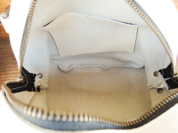 “幸運袋”科比 ORZO 迷彩壓花皮革單肩包帶 2way 腰帶 (S) 迷彩白 x 深棕色 531pS 第7張的照片