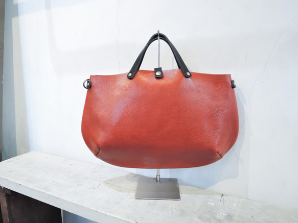 【ORZO】神戸 レザーバッグ トートショルダー2wayBAG(M)A4対応 レッド×ブラック OR314M 【ORZO】神戸 OR314M P1942880736(14850円)