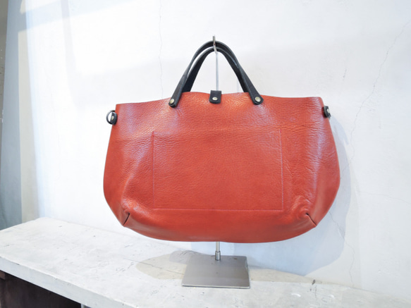 【ORZO】神戸 レザーバッグ トートショルダー2wayBAG(M)A4対応 レッド×ブラック OR314M 【ORZO】神戸 OR314M P1942880736(14850円)