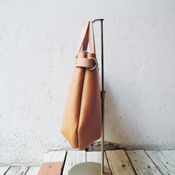 [ORZO] Kobe Tote Shoulder 2way Leather BAG(S) 紅色 x 黑色 OR314s 第4張的照片
