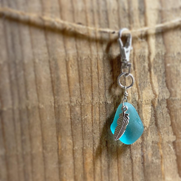シーグラスのキーホルダー その他アクセサリー Light blue＊ 通販