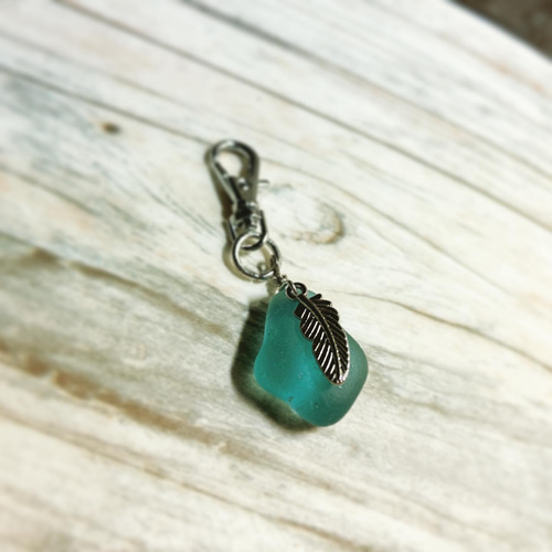 シーグラスのキーホルダー その他アクセサリー Light blue＊ 通販