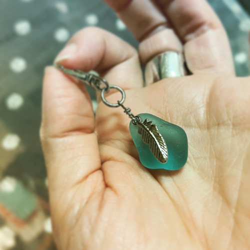 シーグラスのキーホルダー その他アクセサリー Light blue＊ 通販