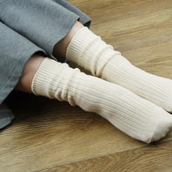 オーガニックコットン”ナチュラルな靴下”〜リブ編み靴下〜 5枚目の画像