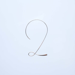 「2」hook pierce silver 【シルバー フックピアス】 2枚目の画像