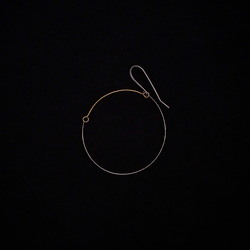 「○」combination hook pierce【シルバー&ゴールド フックピアス】 5枚目の画像