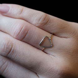 「ZUKEI TO WA」 triangle ring silver 【トライアングル シルバーリング】 5枚目の画像