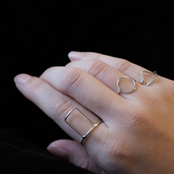 「ZUKEI TO WA」 triangle ring silver 【トライアングル シルバーリング】 9枚目の画像