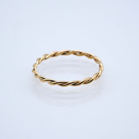 「NEJINEJI」twist ring gold 【ネジネジ ツイスト ゴールドリング】 5枚目の画像