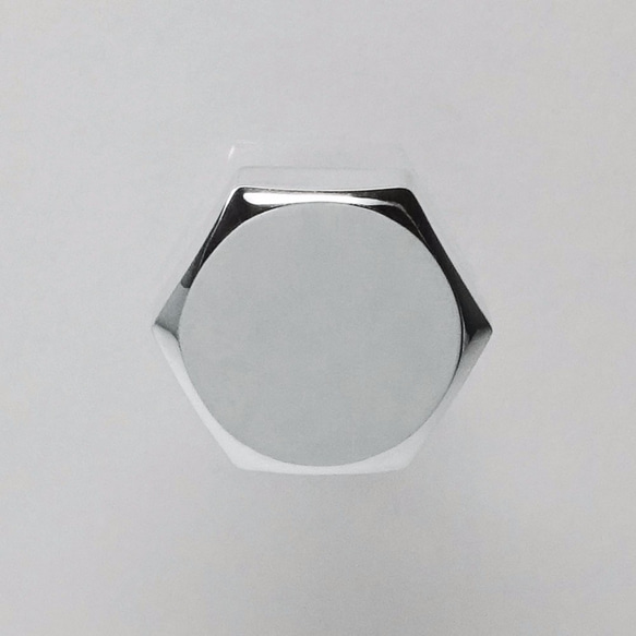 釘陸-teiriku-（受注生産）六角ボルト　ピアス　シルバー 2枚目の画像