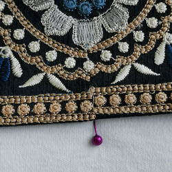 インド刺繍リボン 青い鳥 シルク 5枚目の画像