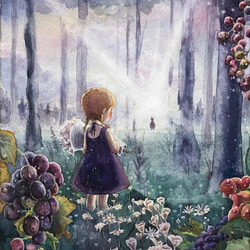 イラストオーダー 水彩画:アウトサイダー オーダー水彩画（長方形F2サイズ・パネル仕上げ） | 森としっぽ。