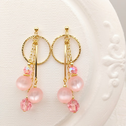 桜色のポラリスの春ピアス 1枚目の画像