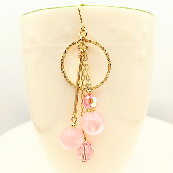 桜色のポラリスの春ピアス 2枚目の画像