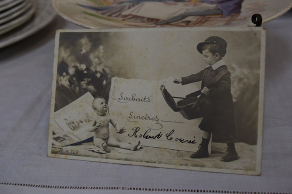1903年　フランスアンティーク　郵便配達屋さん　ポストカード 4枚目の画像