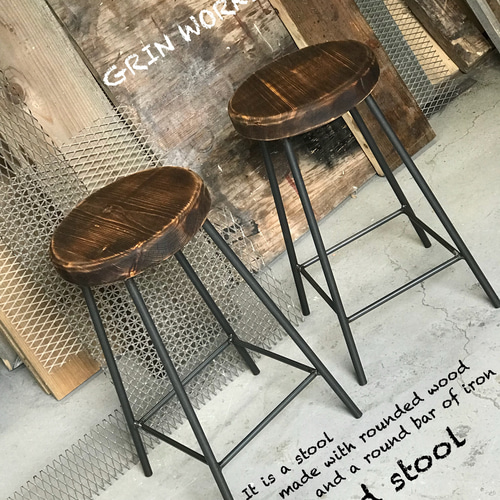 B7107【無垢×アイアン】ラウンドスツール アイアンスツール アイアン 割引 ラウンドスツール 楽天市場】アイアン スツールの通販