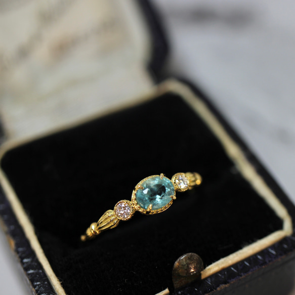 グランディディエライト スカイブルー ミルフレーム×アンティーク  