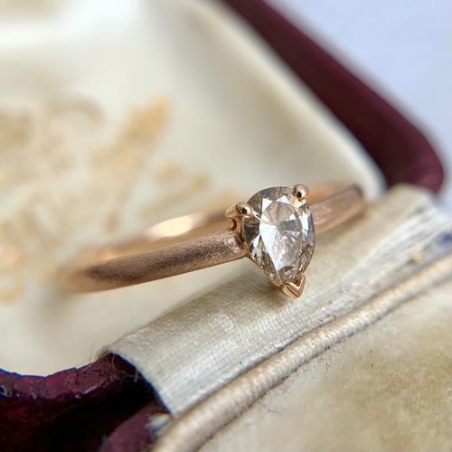 K18PG ピンクジルコン ブラウンダイヤリング jewel planet 公式サイト