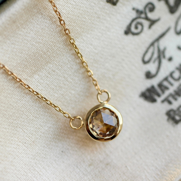 cui-cui ダイヤネックレスローズカット蛍光あり