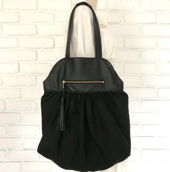 送料無料＊軽量＊大容量＊本革とリネンのトートバッグ＊裏地はリバティ 英国デザイン牛革かばんValise トートIII レーシンググリーン FKP1514224244(11700円)